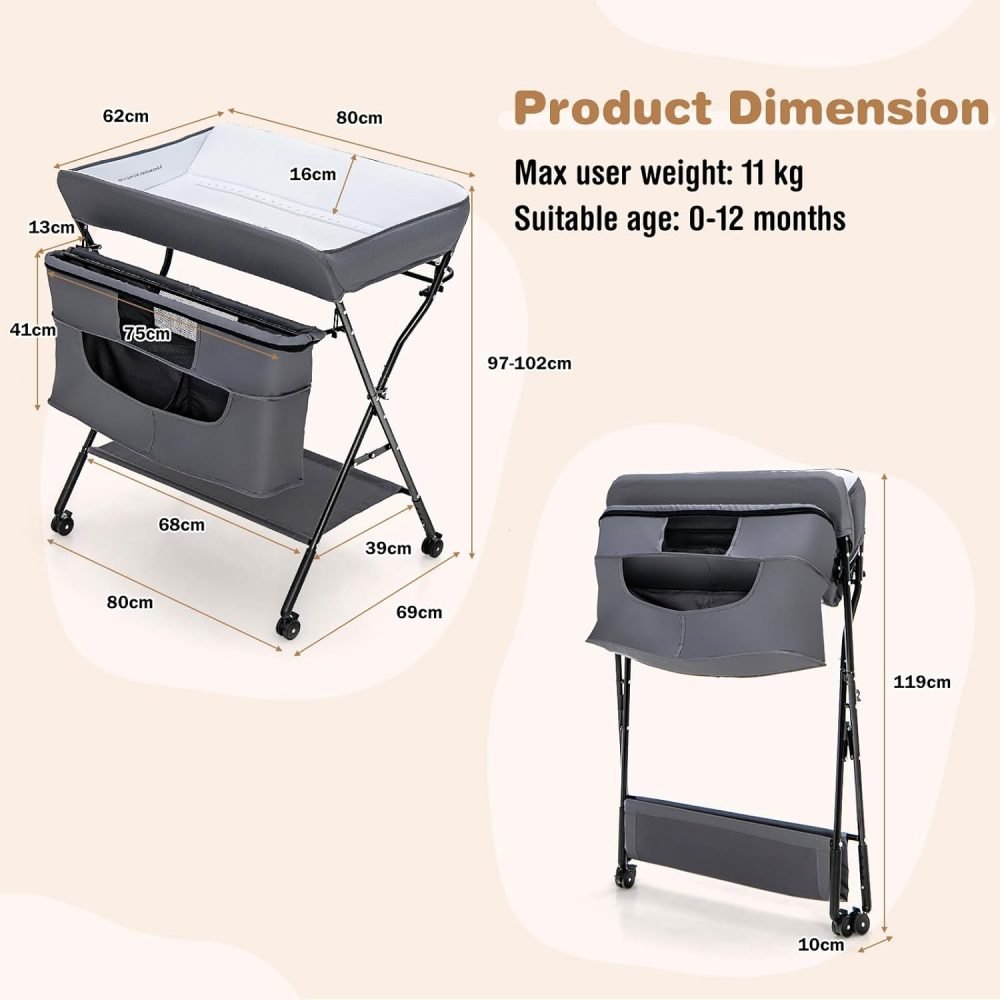 Maxmass Folding Baby Changing Table - Image 15