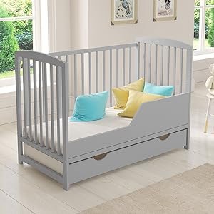 grey baby cot bed