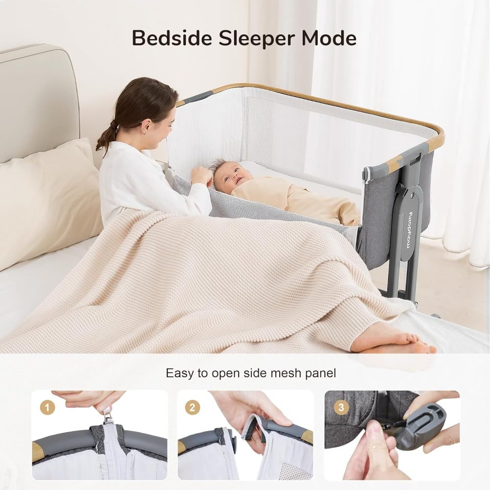 Maydolly 3 In 1 Bassinet, Foldable Baby Bedside Crib - Image 2