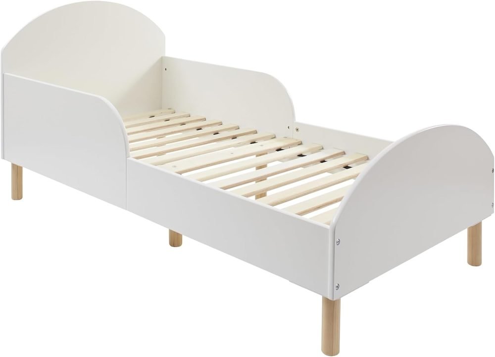 Liberty House Toys Kids White Toddler Bed, H68 x W74 x L144cm - Image 2