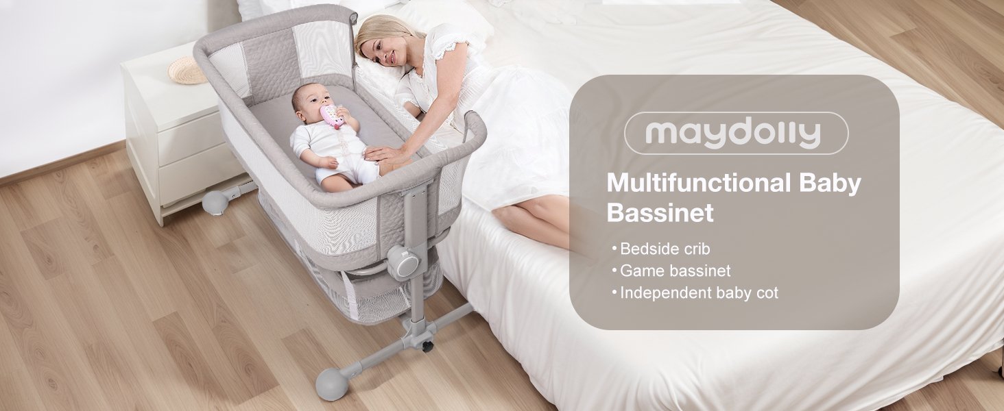 baby crib cot bedside sleeper bassinet cradle next to me bed newborn infant foldable
