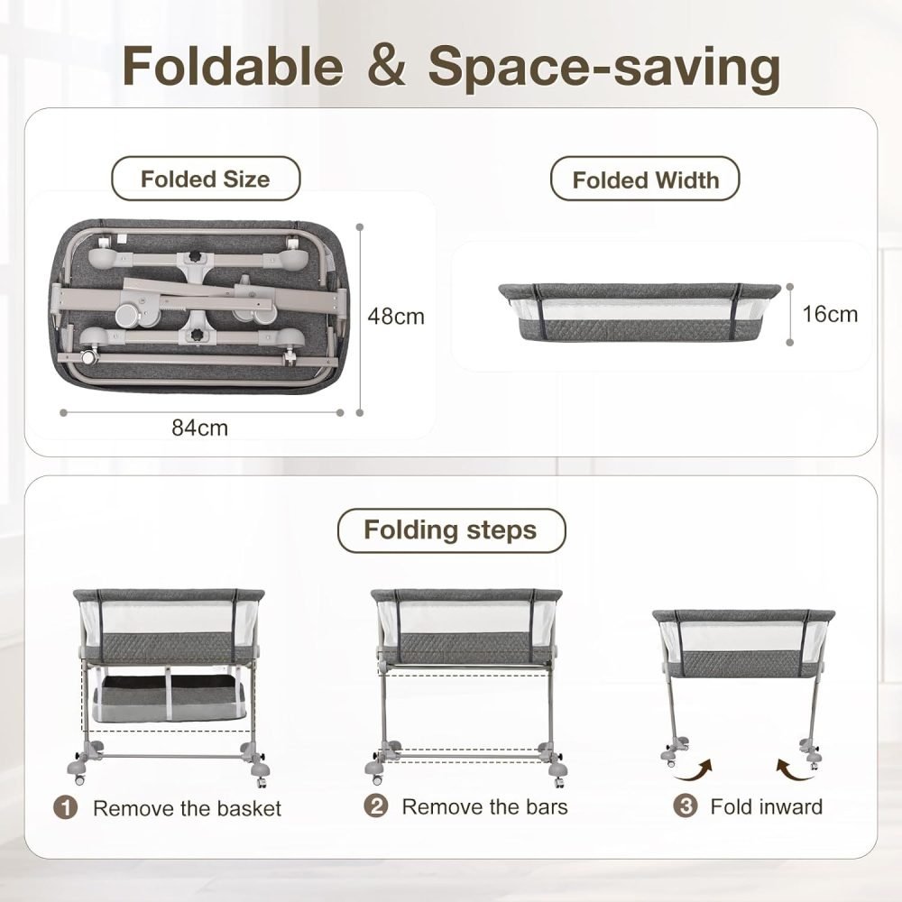 Maydolly Bedside Sleeper Bedside Crib - Image 16