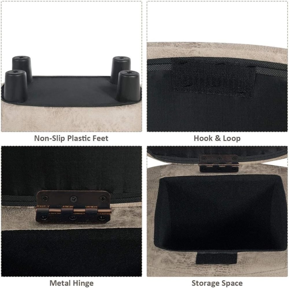 Maxmass Animal Ottoman Footstool, Ride-on Storage Footrest Stool with Flip Top Lid - Image 4