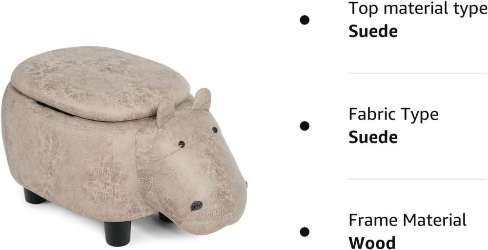 Maxmass Animal Ottoman Footstool, Ride-on Storage Footrest Stool with Flip Top Lid - Image 10