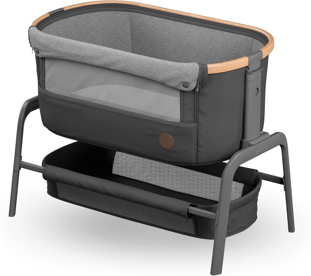 Maxi-Cosi Iora Co Sleeper Crib, Foldable Baby Bedside Crib, 0–6 Months