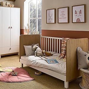 Rafi baby & toddler bed goes from cot to day bed making it a long lasting piece for your babys room