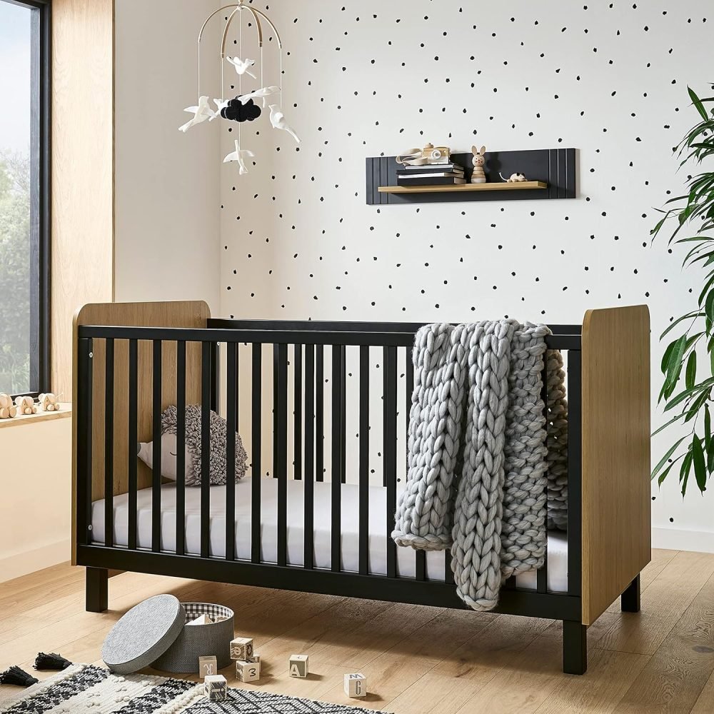 Rafi Baby Cot Bed - Modern Look Nursery Furniture with 3 height settings