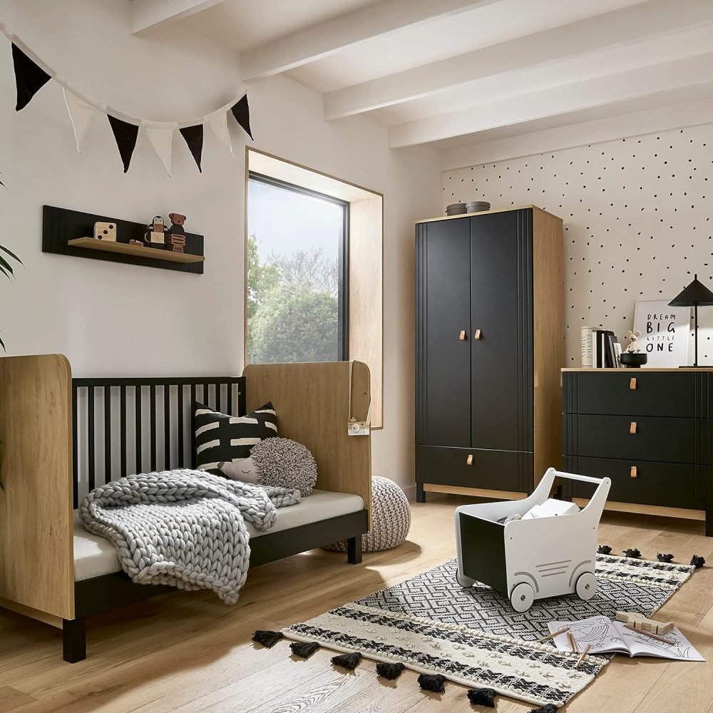 Rafi Baby Cot Bed - Modern Look Nursery Furniture with 3 height settings - Image 3