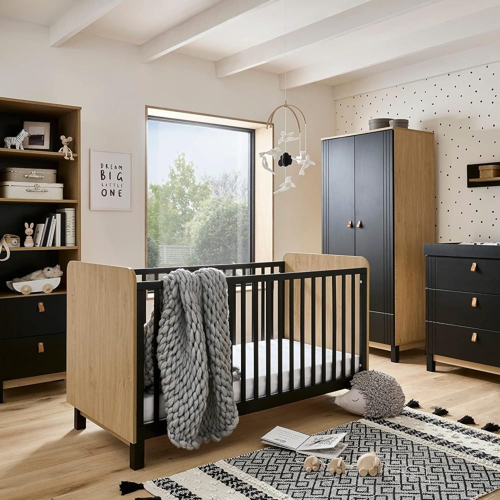 Rafi Baby Cot Bed - Modern Look Nursery Furniture with 3 height settings - Image 5