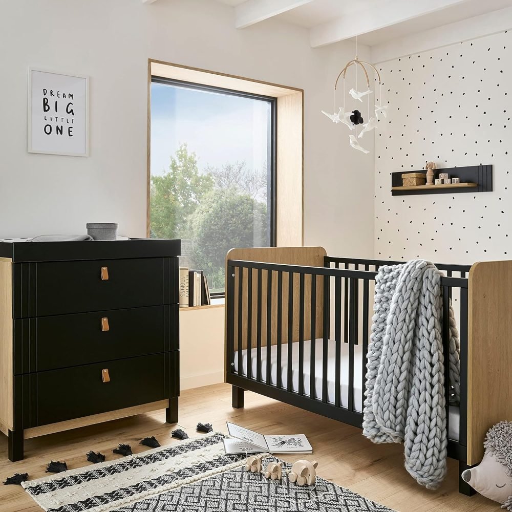 Rafi Baby Cot Bed - Modern Look Nursery Furniture with 3 height settings - Image 6