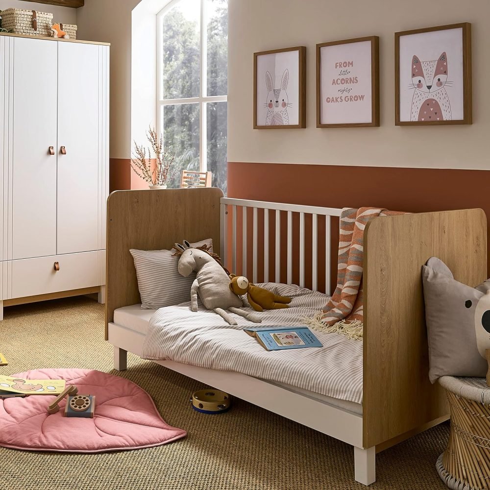 Rafi Baby Cot Bed - Modern Look Nursery Furniture with 3 height settings - Image 11