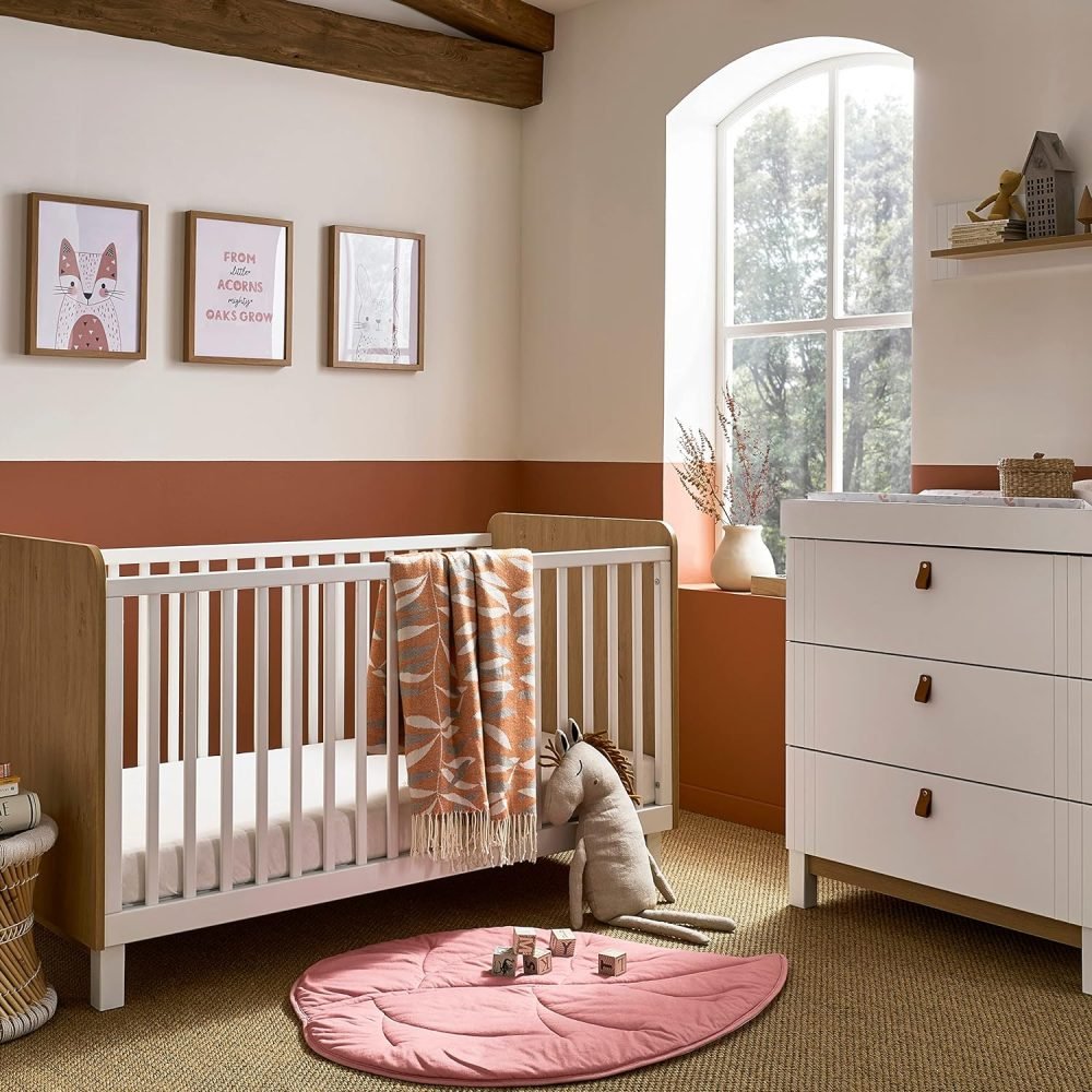 Rafi Baby Cot Bed - Modern Look Nursery Furniture with 3 height settings - Image 12