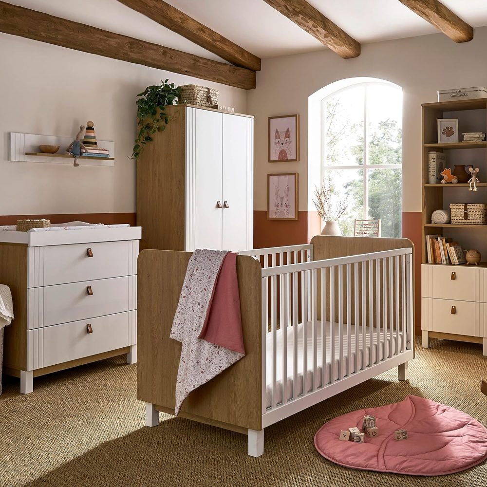 Rafi Baby Cot Bed - Modern Look Nursery Furniture with 3 height settings - Image 13