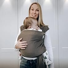 Baby sling wrap newborn carrier easy to use simple to tie cotton pocket trekki gift for new mum