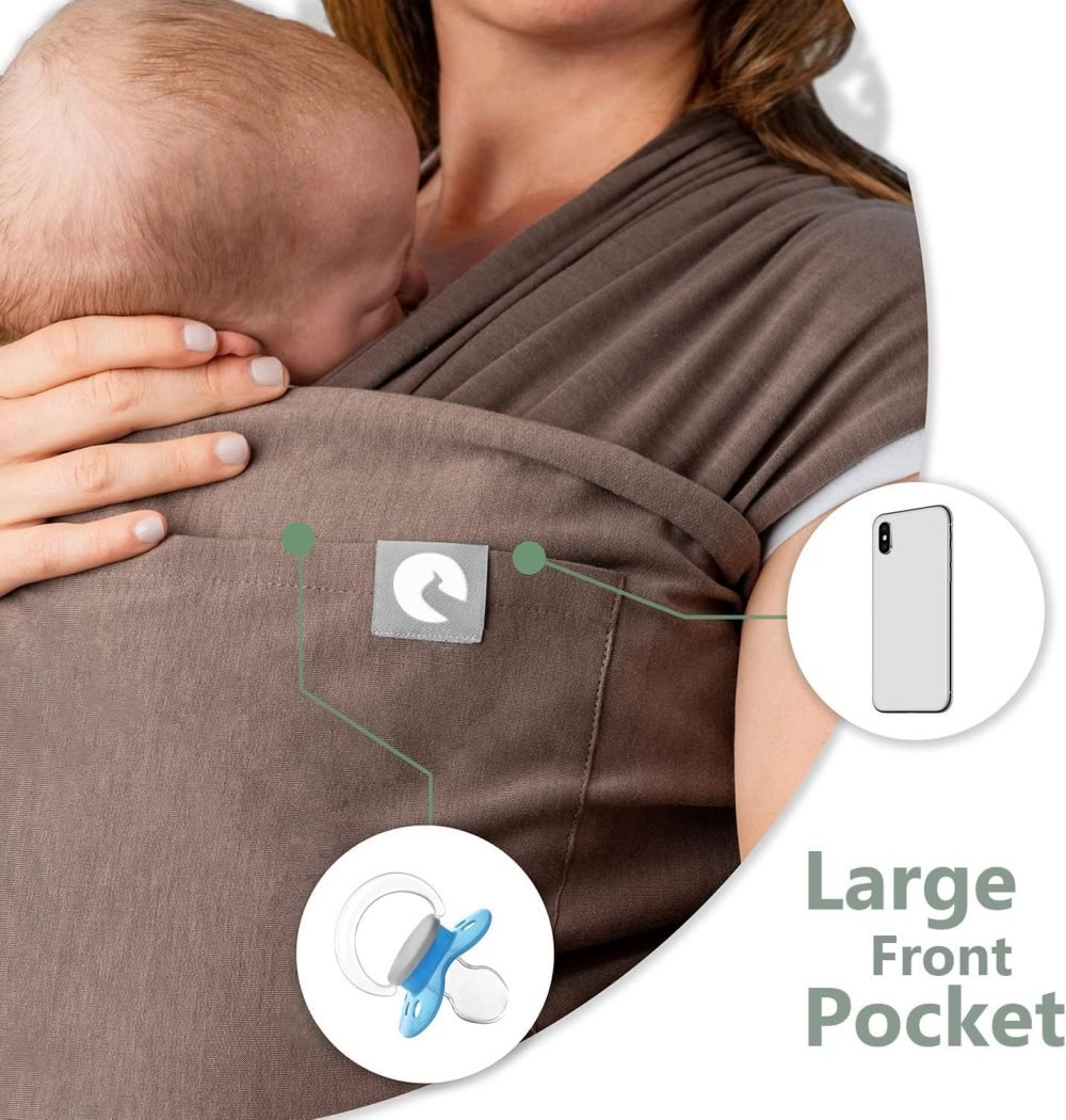 Baby Sling Wrap with Large Front Pocket - Image 2