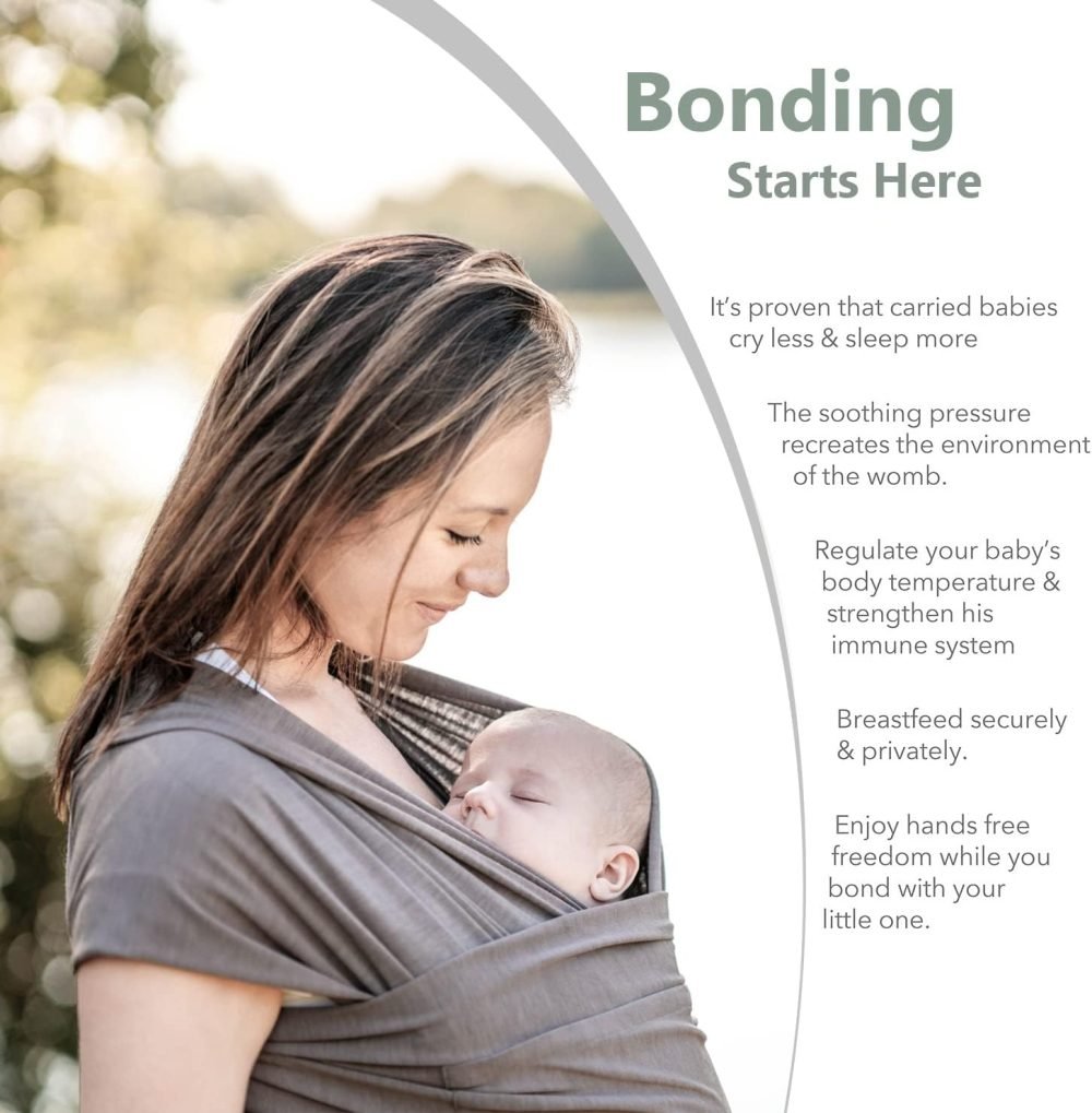Baby Sling Wrap with Large Front Pocket - Image 3