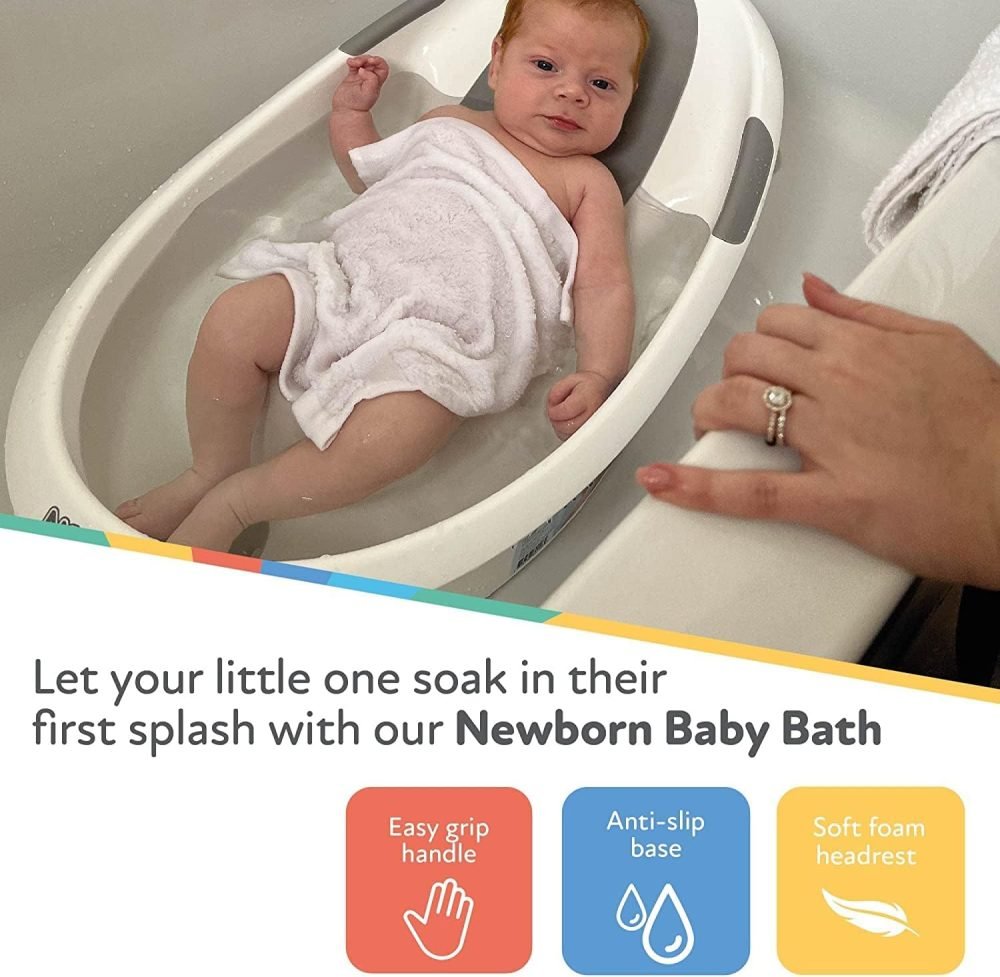 Nuby Newborn Baby Bath with Built in Anti-Slip Support - Image 3