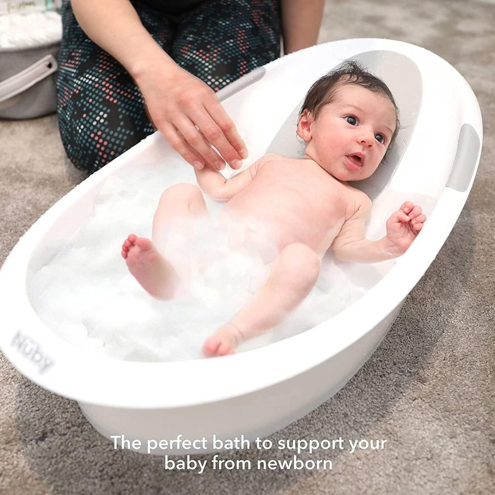Nuby Newborn Baby Bath with Built in Anti-Slip Support - Image 4
