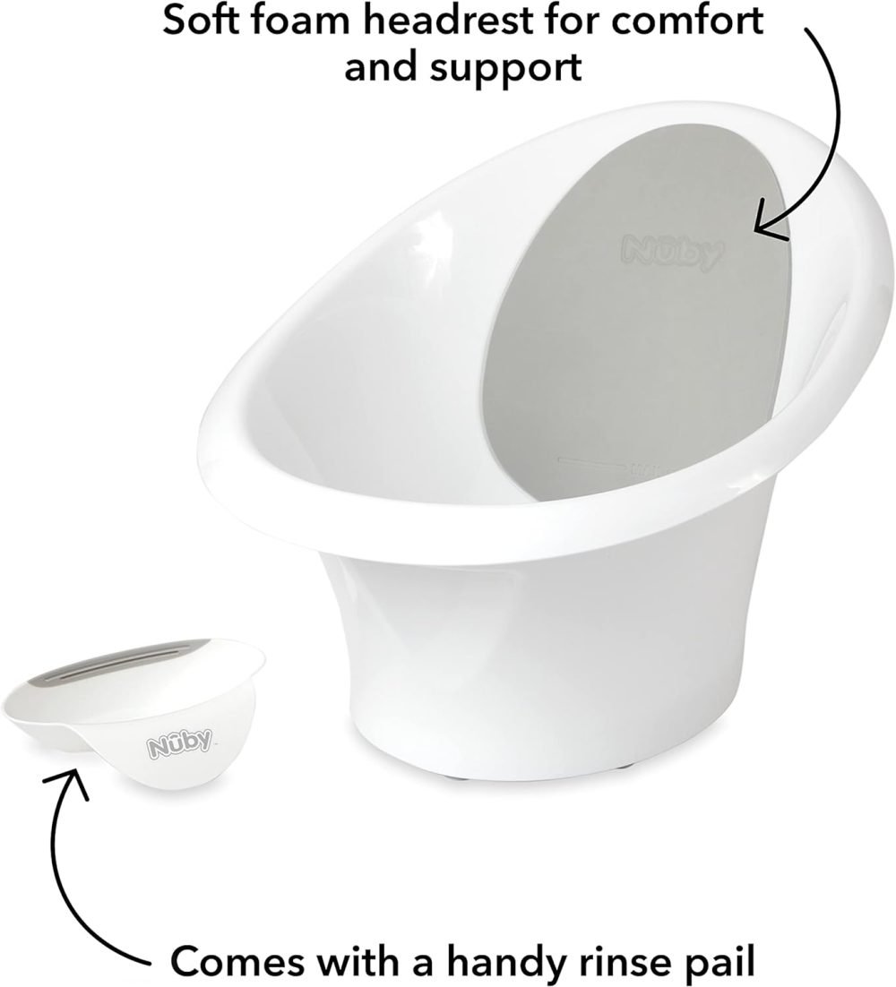 Nuby Newborn Baby Bath with Built in Anti-Slip Support - Image 10