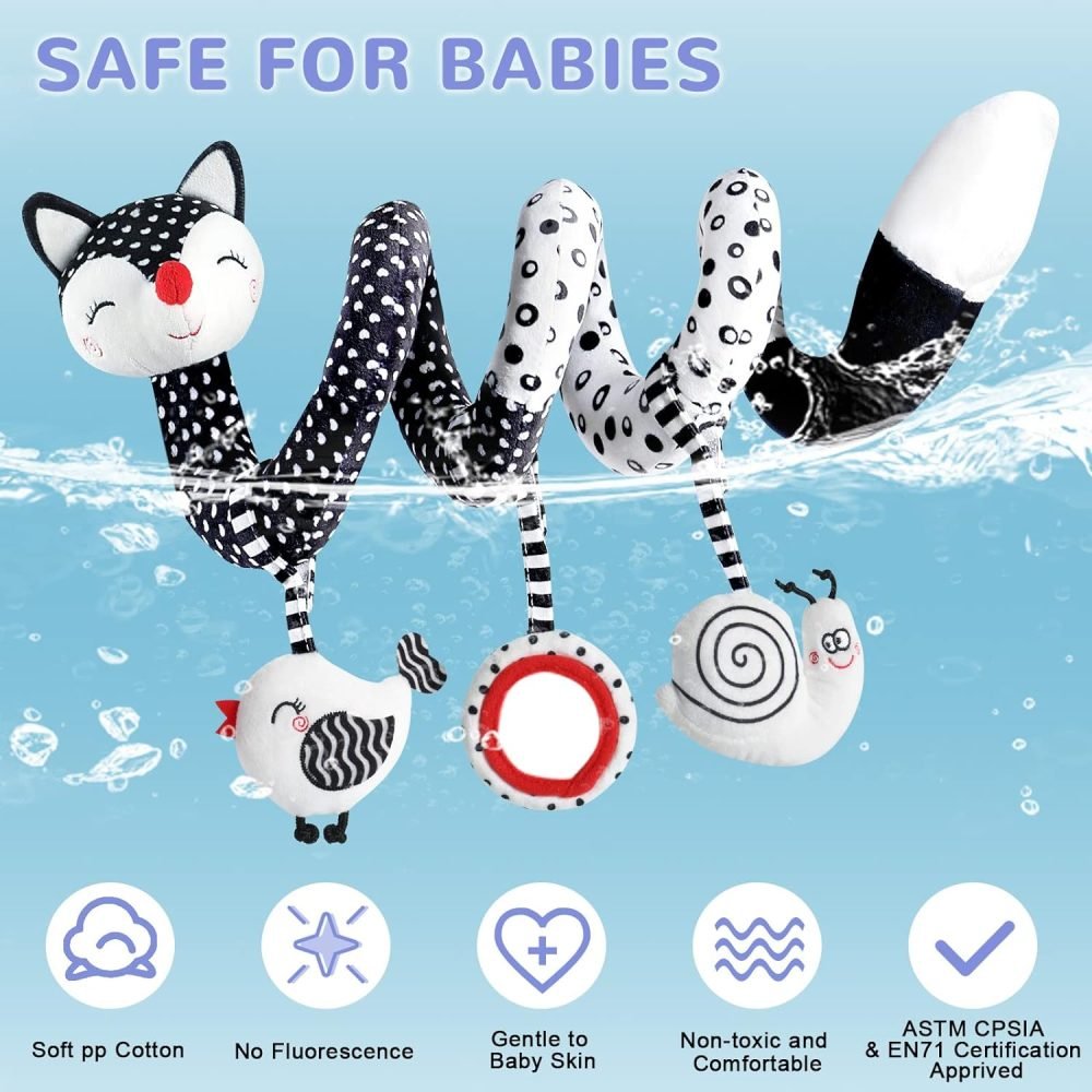 XIXILAND Pram Toys Black and White Sensory Toys - Image 3