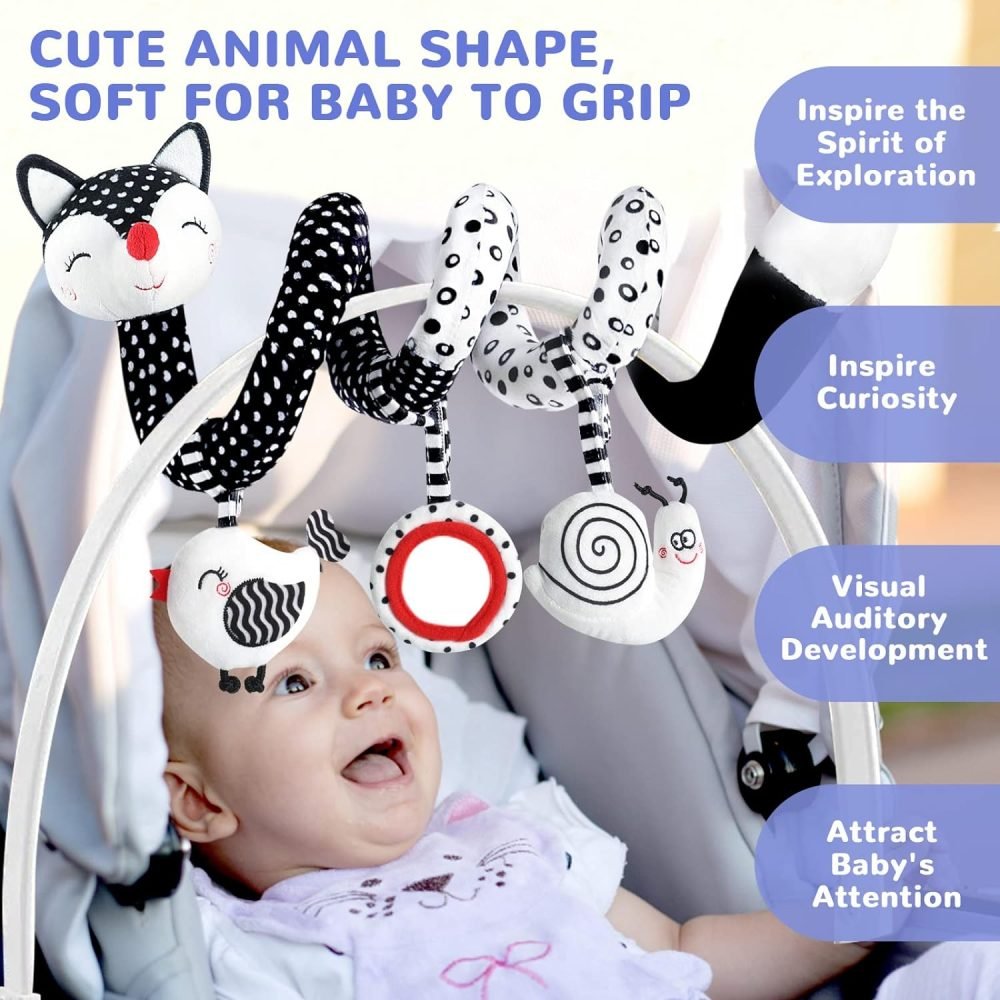 XIXILAND Pram Toys Black and White Sensory Toys - Image 6