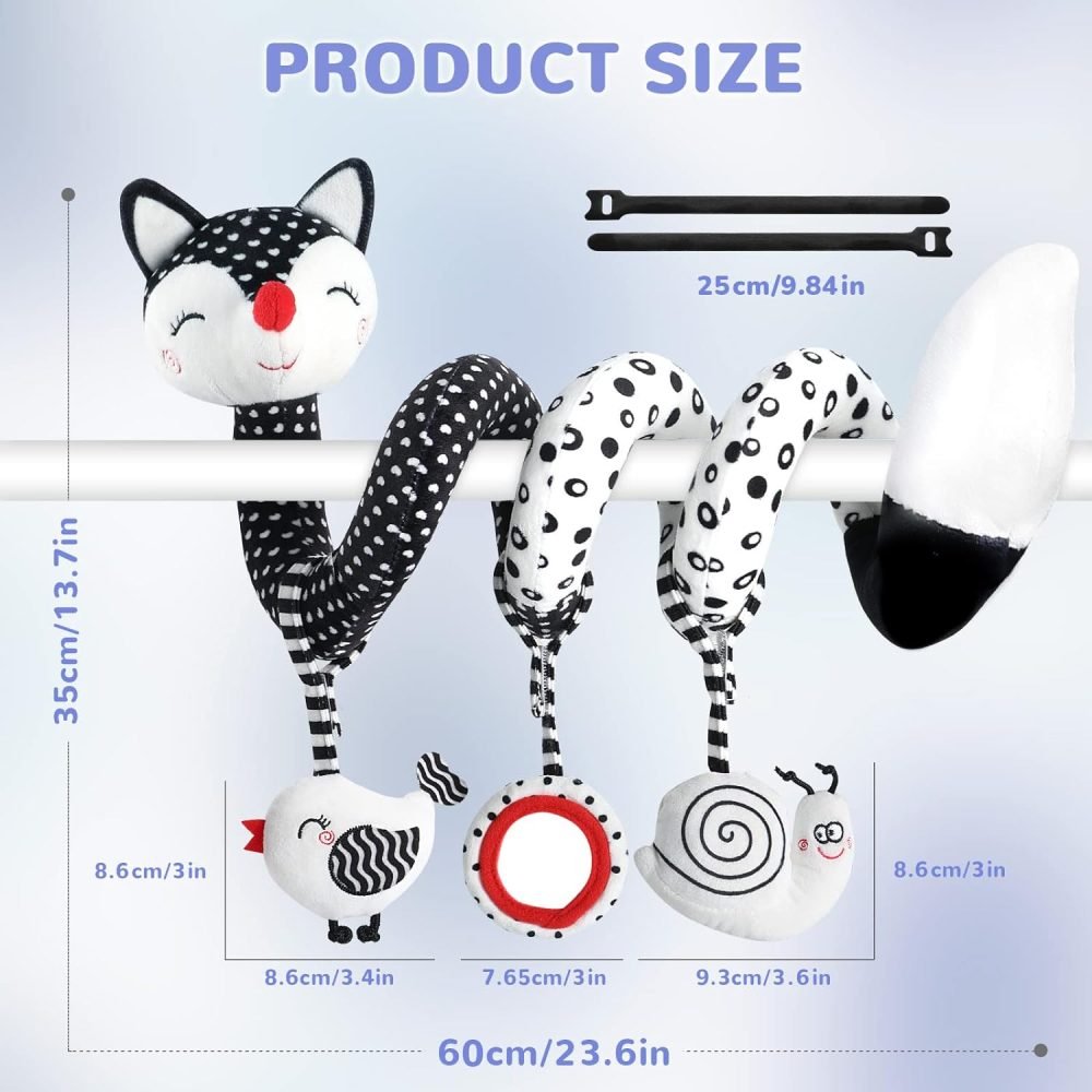 XIXILAND Pram Toys Black and White Sensory Toys - Image 7