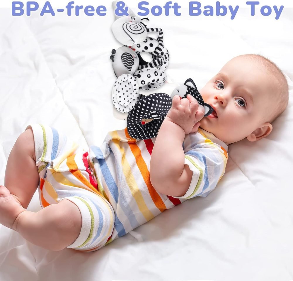 XIXILAND Pram Toys Black and White Sensory Toys - Image 9