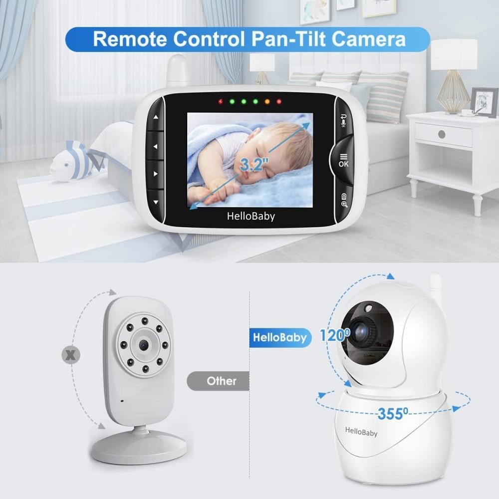 HelloBaby Baby Monitor with Camera and Night Vision - Image 2