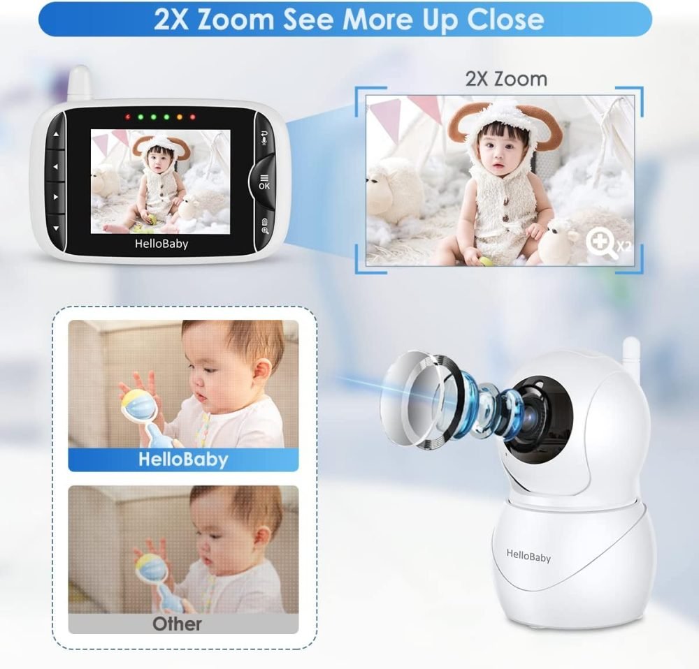 HelloBaby Baby Monitor with Camera and Night Vision - Image 3