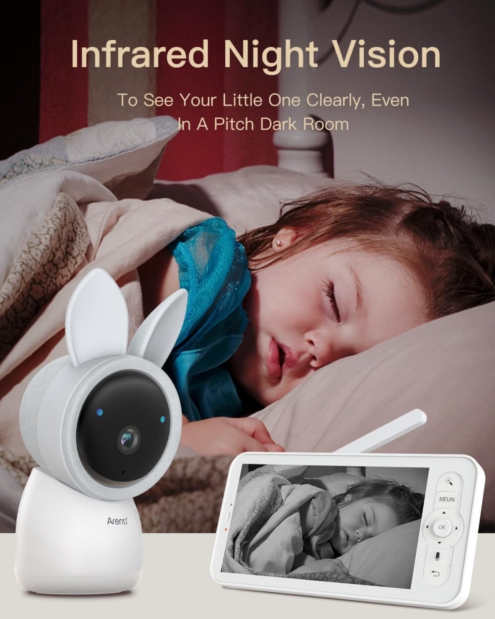 ARENTI Baby Monitor with Camera and Night Vision - Image 14