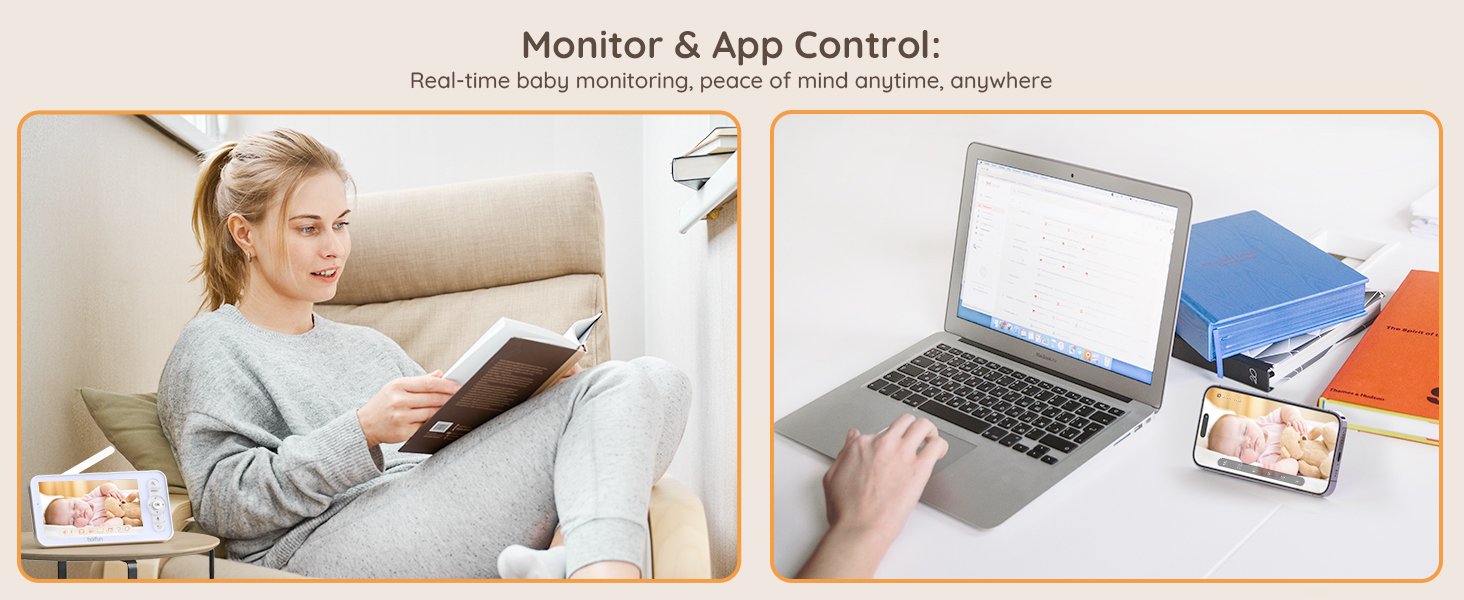 Dual control baby monitor