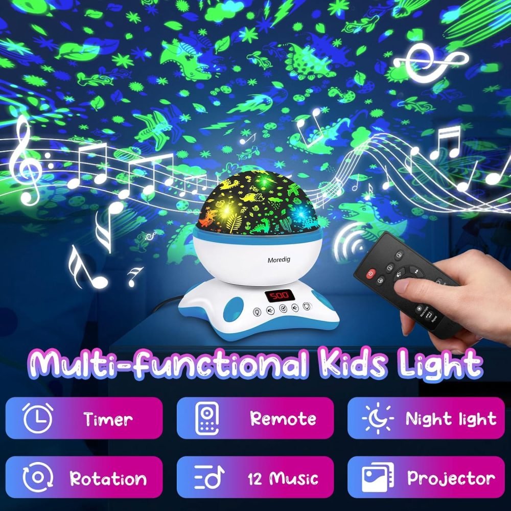 Night Light Kids Projector with 12 Music and Timer - Image 13