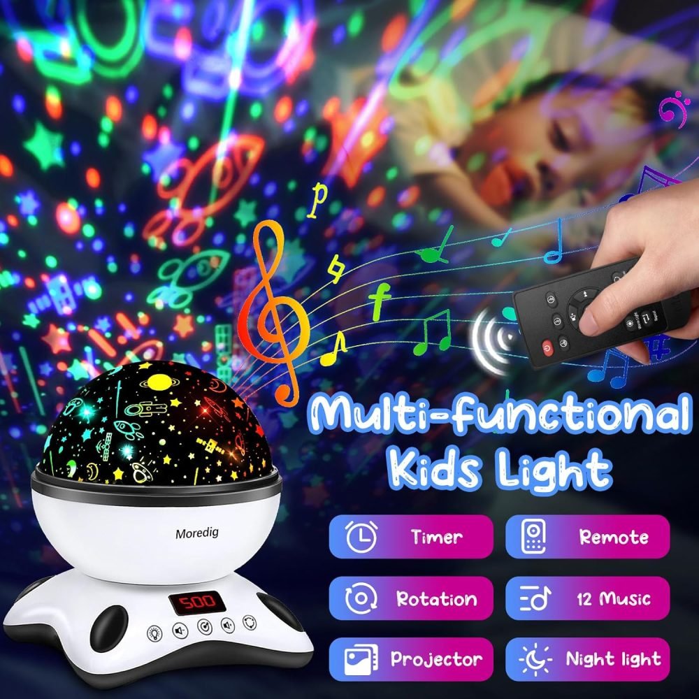Night Light Kids Projector with 12 Music and Timer - Image 20