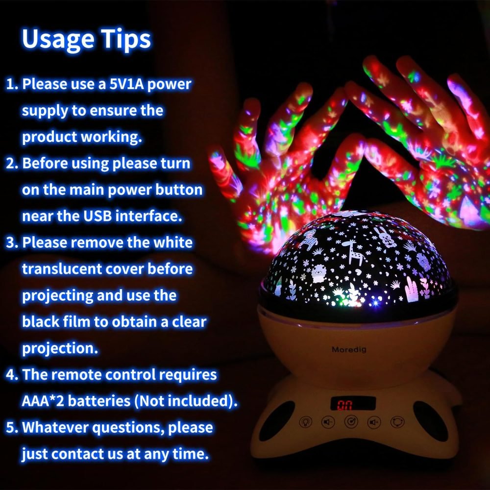 Night Light Kids Projector with 12 Music and Timer - Image 24