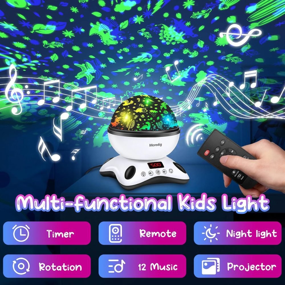 Night Light Kids Projector with 12 Music and Timer - Image 29