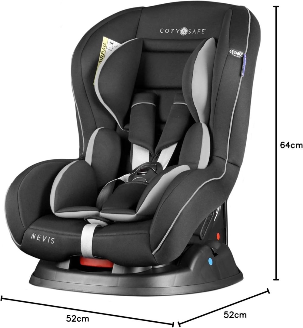 Cozy N Safe Nevis Group 0+/1 (Birth - 4 Years, 0-18kg) Reclining Car Seat - Grey - Image 6