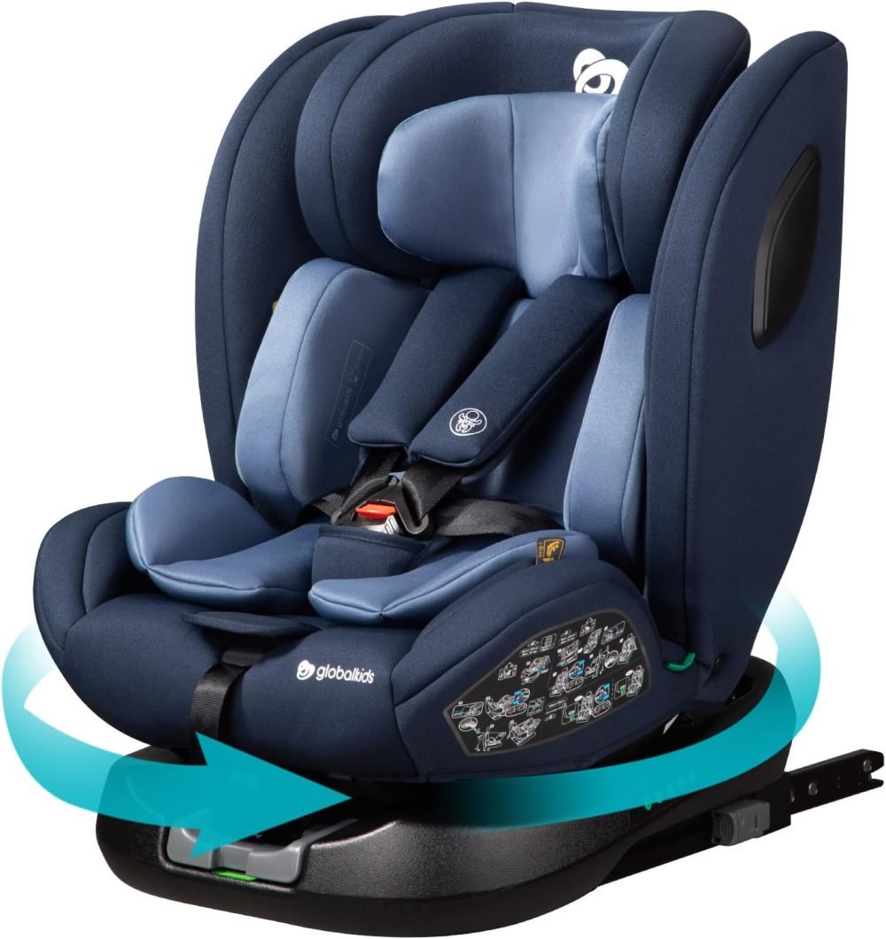 globalkids 360 Swivel Car Seat with ISOFIX, Group 0+1/2/3 Baby Car Seat, 0-36 kg, 0-12 Years, red - Image 9