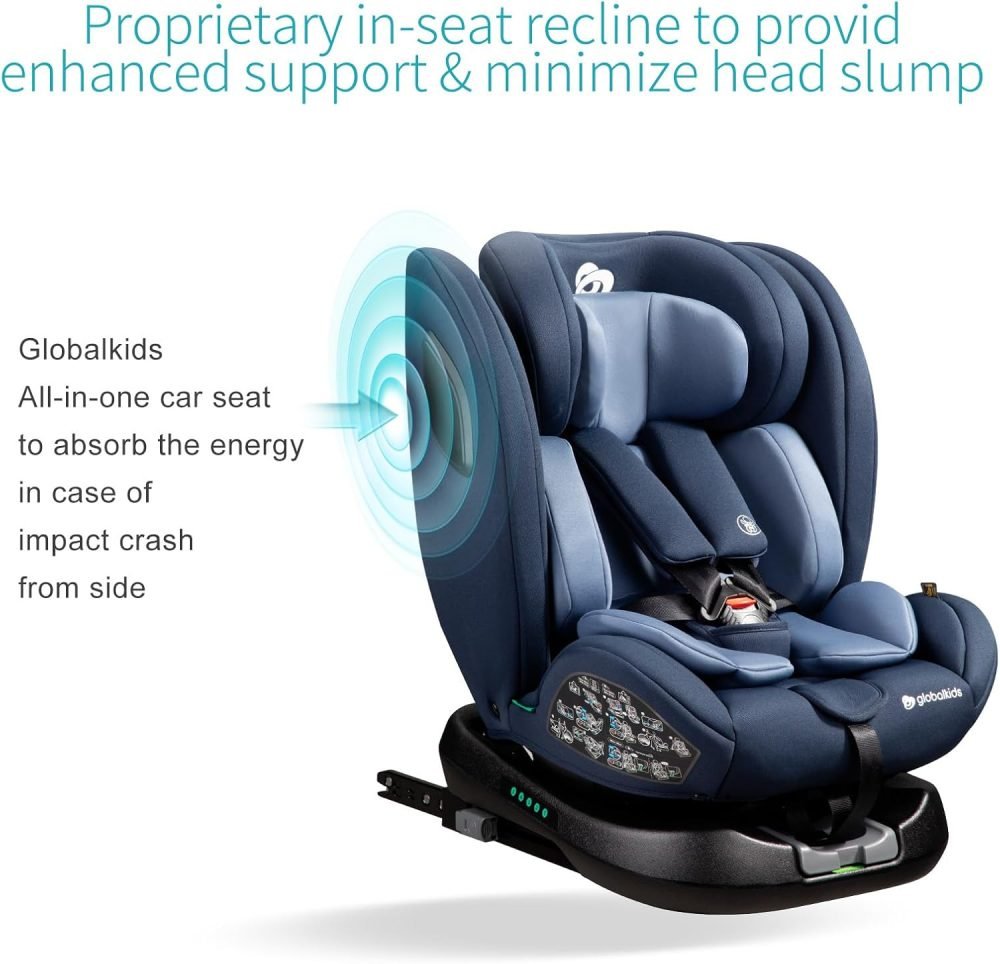 globalkids 360 Swivel Car Seat with ISOFIX, Group 0+1/2/3 Baby Car Seat, 0-36 kg, 0-12 Years, red - Image 12