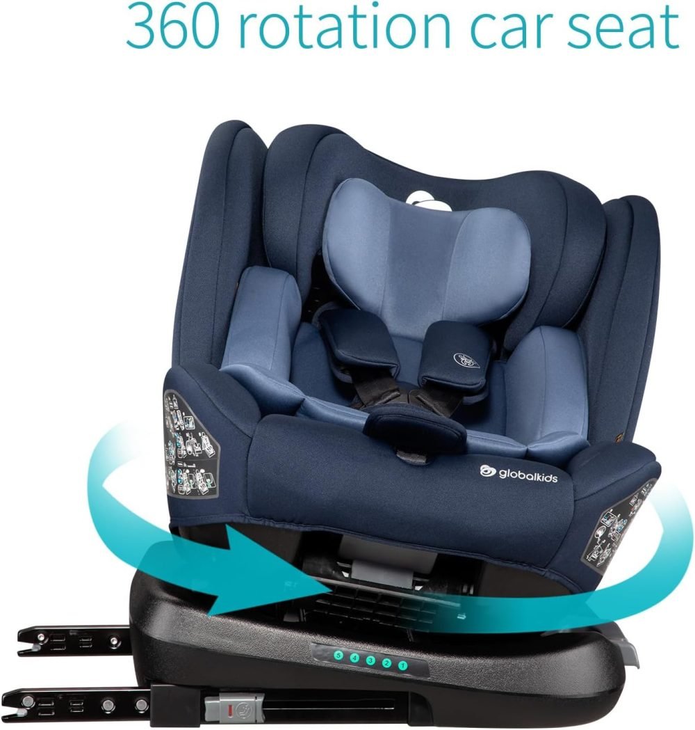globalkids 360 Swivel Car Seat with ISOFIX, Group 0+1/2/3 Baby Car Seat, 0-36 kg, 0-12 Years, red - Image 13