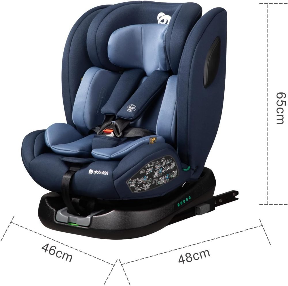 globalkids 360 Swivel Car Seat with ISOFIX, Group 0+1/2/3 Baby Car Seat, 0-36 kg, 0-12 Years, red - Image 14
