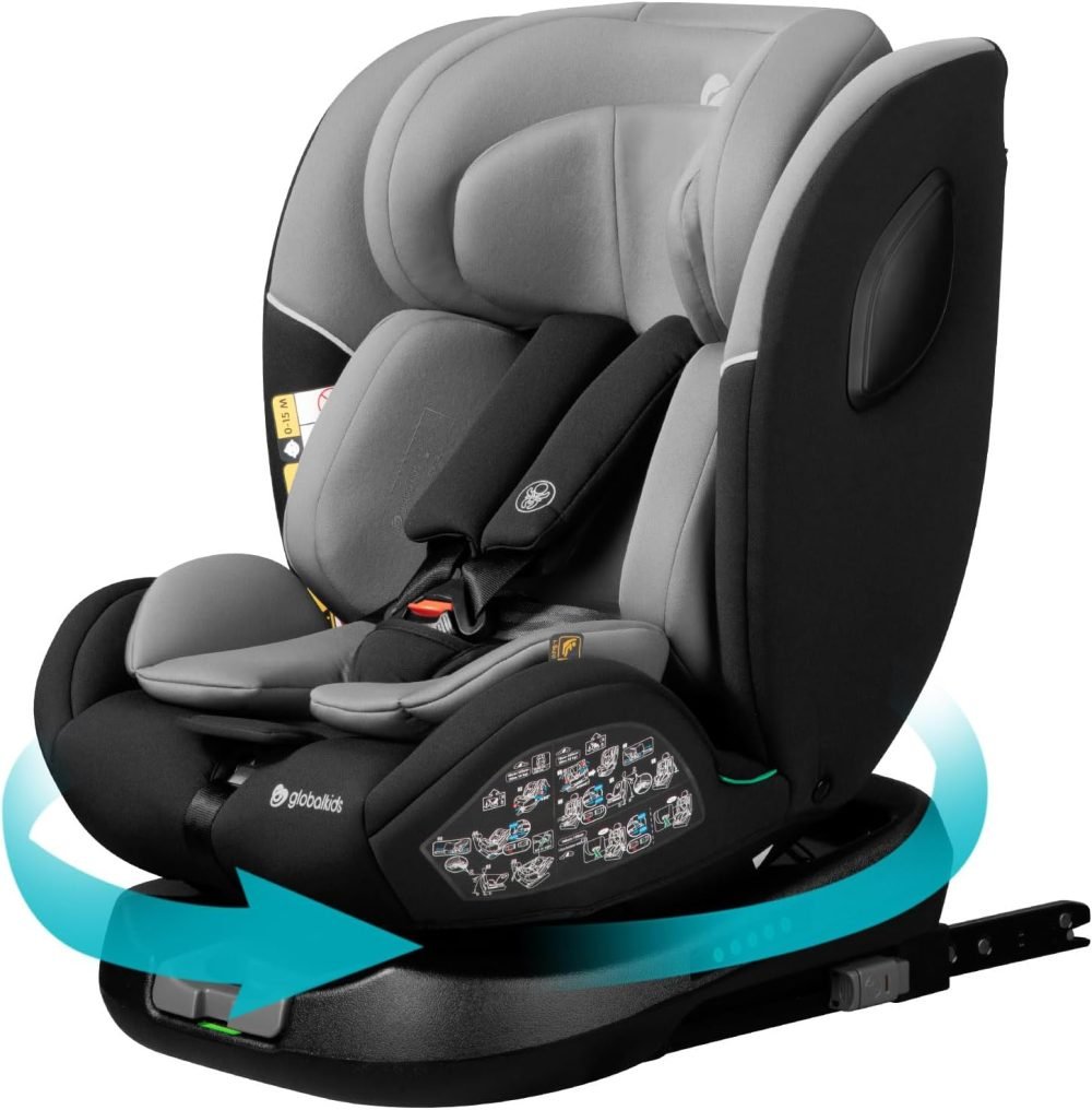 globalkids 360 Swivel Car Seat with ISOFIX, Group 0+1/2/3 Baby Car Seat, 0-36 kg, 0-12 Years, red - Image 15