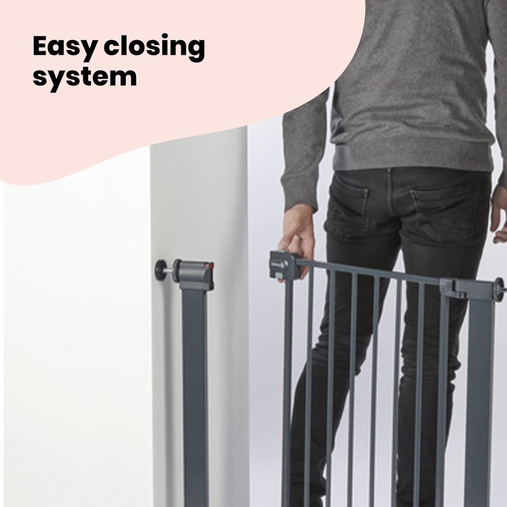Safety 1st Easy Close Metal Gate, Pressure Fit Safety Gate, Baby Gate for Stairs and Doors - Image 2