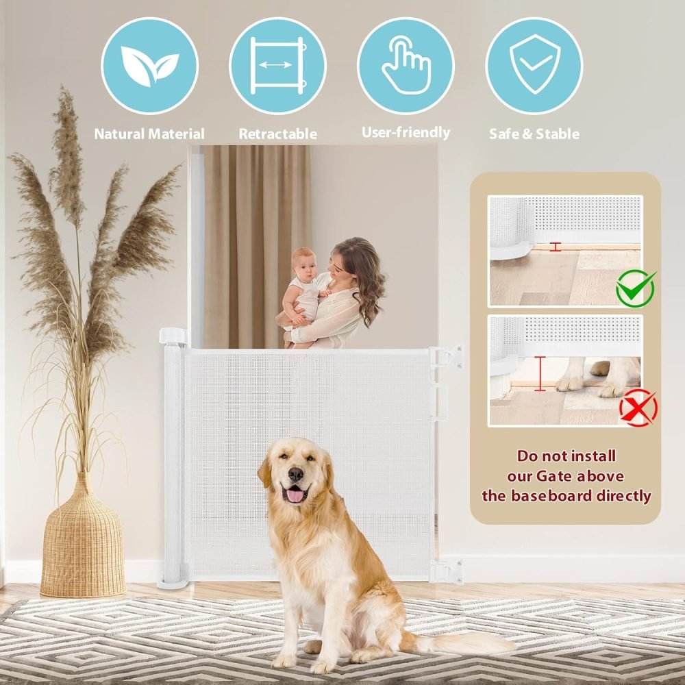 Looxii Retractable Stair Gate, Stair Safety Gate for Baby and Pets - Image 8