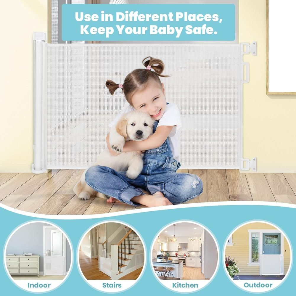 Looxii Retractable Stair Gate, Stair Safety Gate for Baby and Pets - Image 11