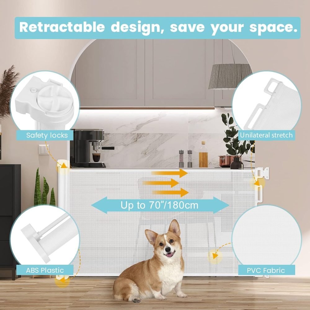 Looxii Retractable Stair Gate, Stair Safety Gate for Baby and Pets - Image 13