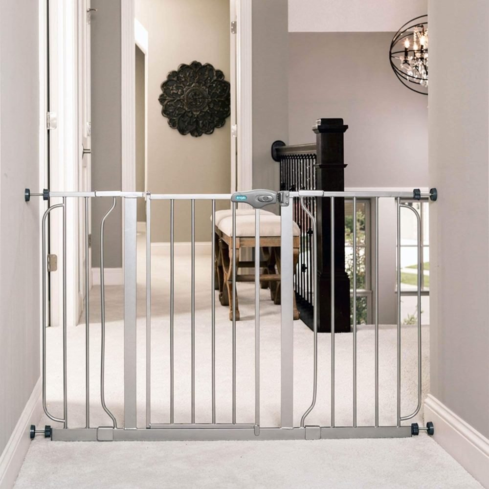 Regalo Easy Step 124cm Extra Wide Baby Gate, Platinum, Includes 10cm and 30.5cm Extension Kit - Image 10