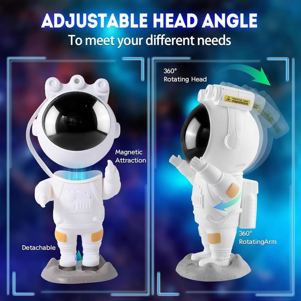 Night Light Astronaut Galaxy Star Projector - Image 3