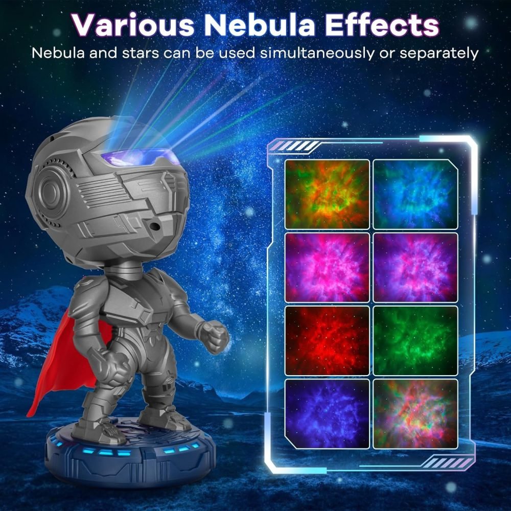 Dienmern Astronaut Light Projector - Astronaut Galaxy Projector for Bedroom, Star Projector with Moon Lamp, LED Nebula Night Light for Kids, Room Decor, Party, Gift - Image 2