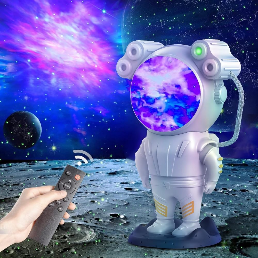 Dienmern Astronaut Light Projector - Astronaut Galaxy Projector for Bedroom, Star Projector with Moon Lamp, LED Nebula Night Light for Kids, Room Decor, Party, Gift - Image 9