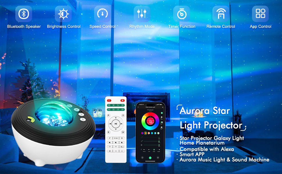 YunLone Star Projector Galaxy Projector with 33 Lights